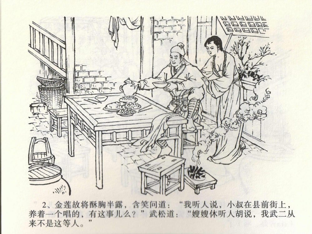 《《金瓶梅全传 ▪ 茶坊戏金莲》02  兰陵笑笑声 中国文苑出版社》连环画第4页