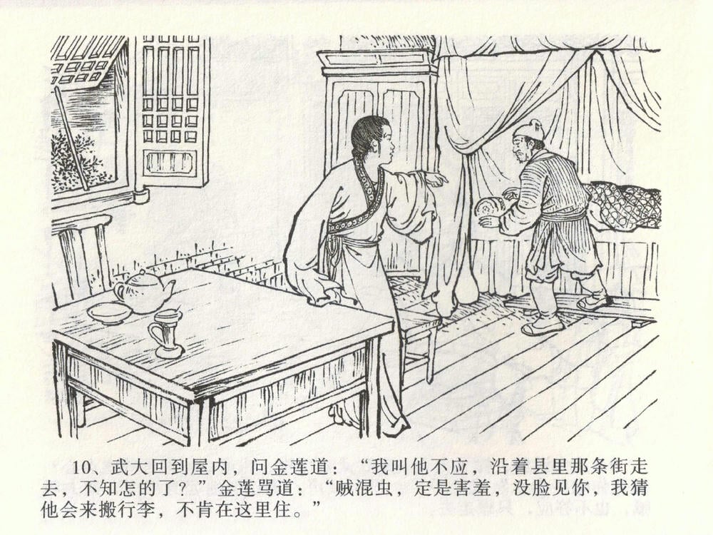 《《金瓶梅全传 ▪ 茶坊戏金莲》02  兰陵笑笑声 中国文苑出版社》连环画第12页