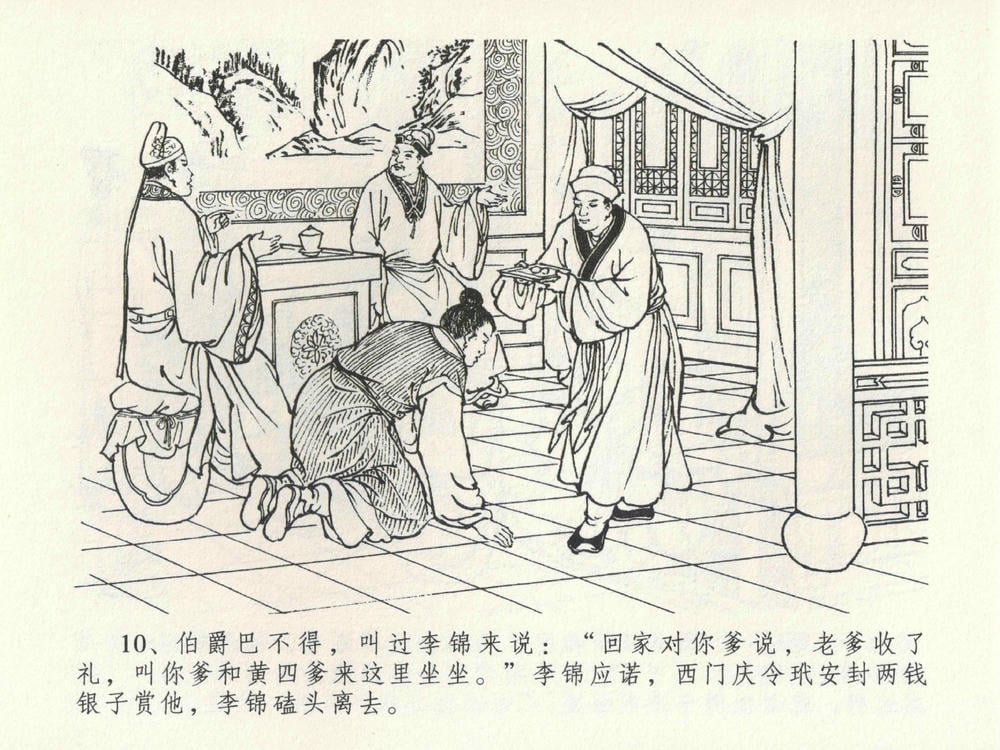 《《金瓶梅全传 ▪ 含怒骂玳安》22 兰陵笑笑声 中国文苑出版社》连环画第13页