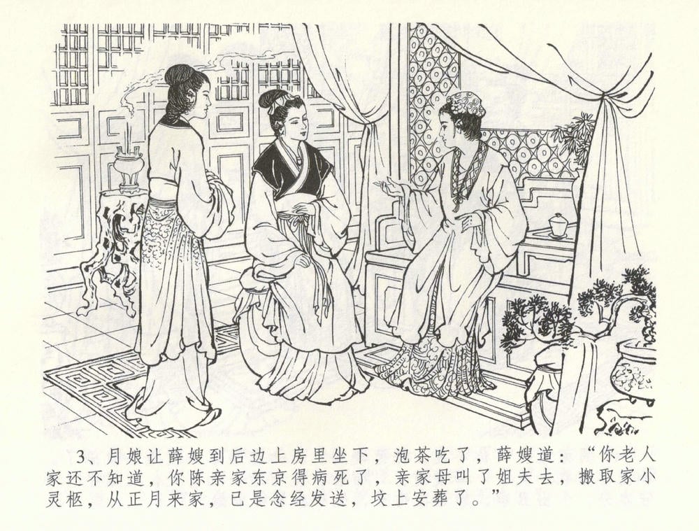 《《金瓶梅全传 ▪ 寡妇上新坟》54 兰陵笑笑声 中国文苑出版社》连环画第5页