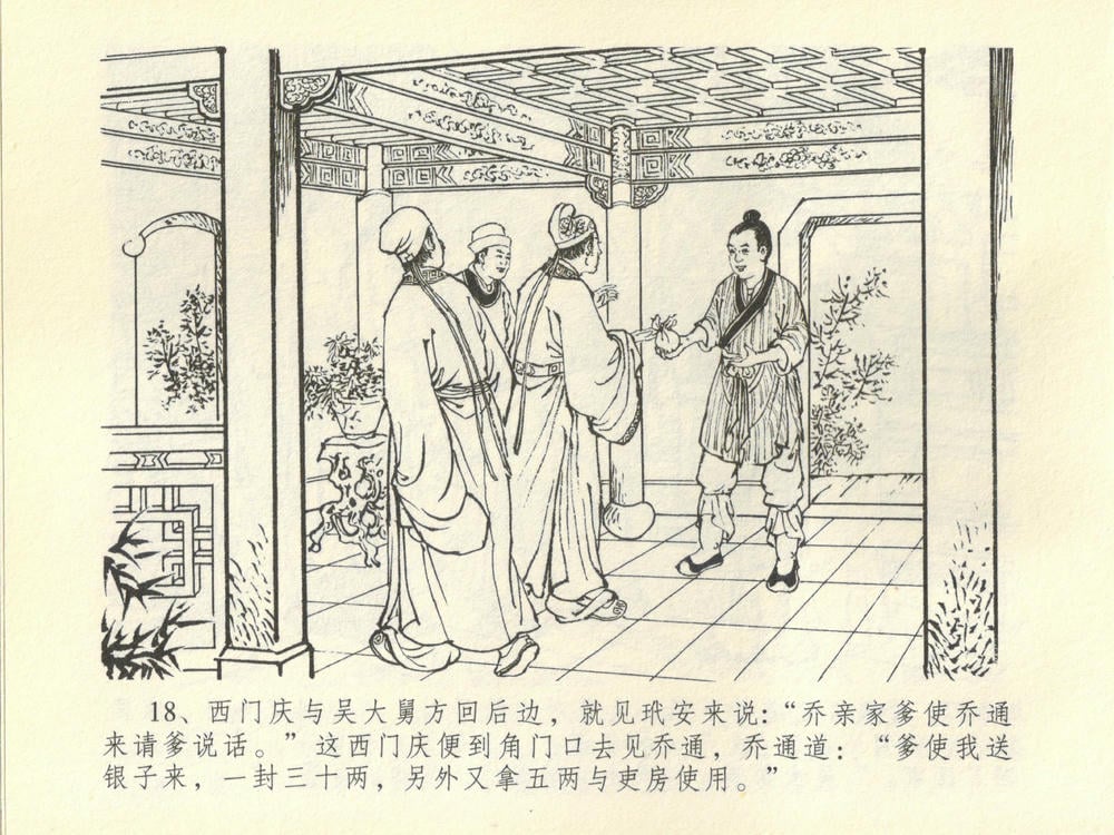 《《金瓶梅全传 ▪ 斥逐温葵轩》45 兰陵笑笑声 中国文苑出版社》连环画第21页