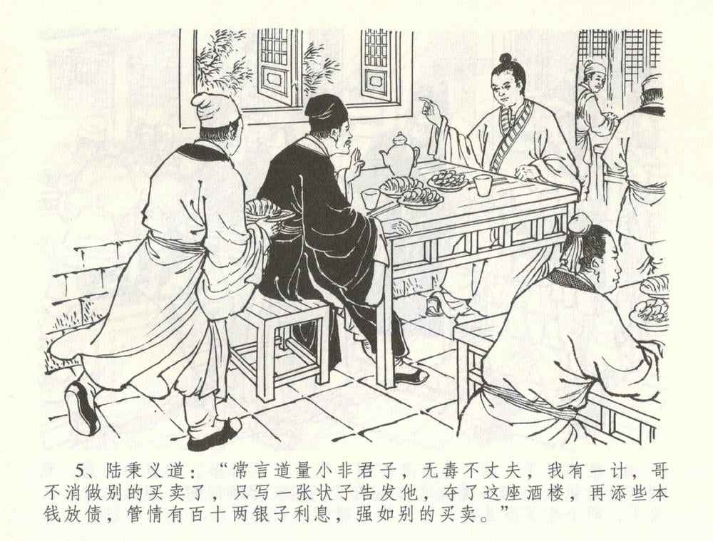 《《金瓶梅全传 ▪ 怒杀陈敬济公》60 兰陵笑笑声 中国文苑出版社》连环画第7页