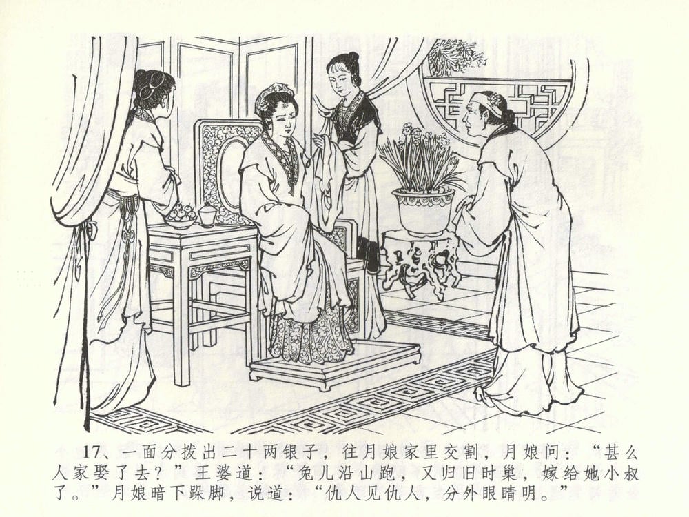 《《金瓶梅全传 ▪ 杀嫂祭胞兄》53 兰陵笑笑声 中国文苑出版社》连环画第19页