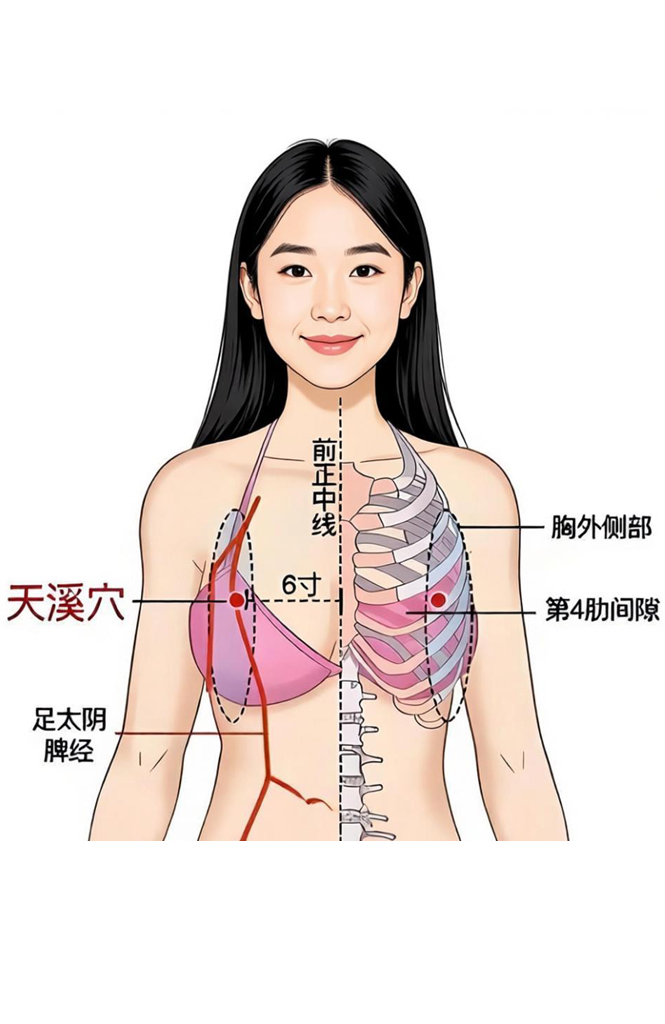 天溪穴 / SP-18 / tianxi / Heavenly Stream